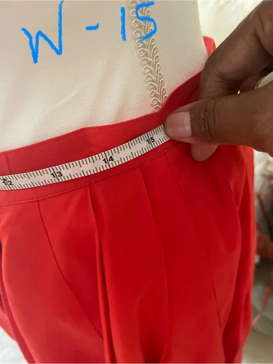 Brooks Brothers Vibrant Orange-Red Midi Button-Front Skirt -EUC - Picture 8 of 11